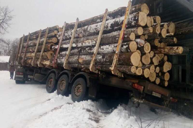 В Иркутской области лесовоз перевернулся на легковую машину